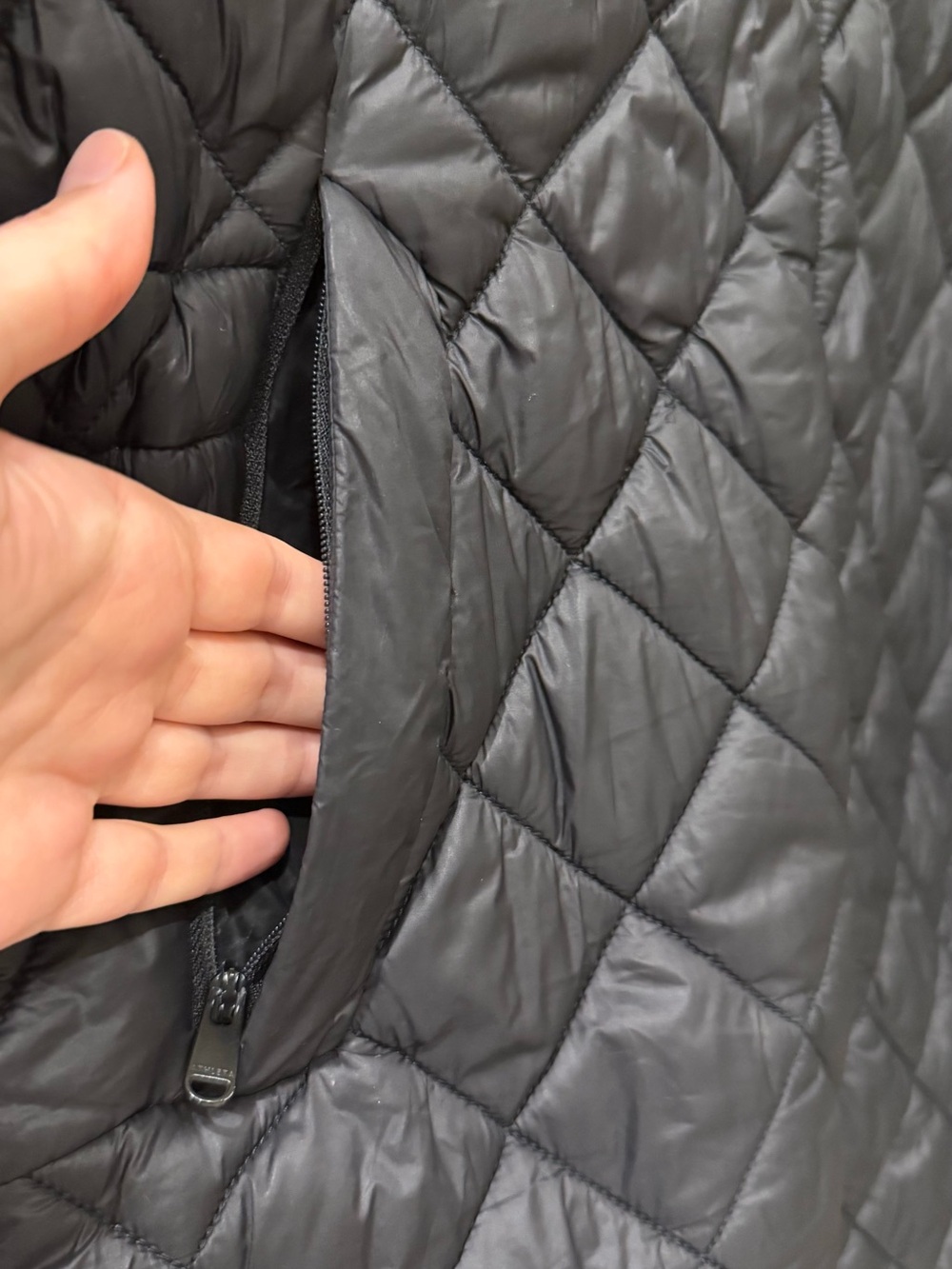 Athleta | Black Quilted Zip-Front Puffer Jacket | Size = XS - Picture 2 of 10
